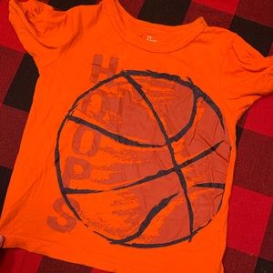 Orange basketball shirt